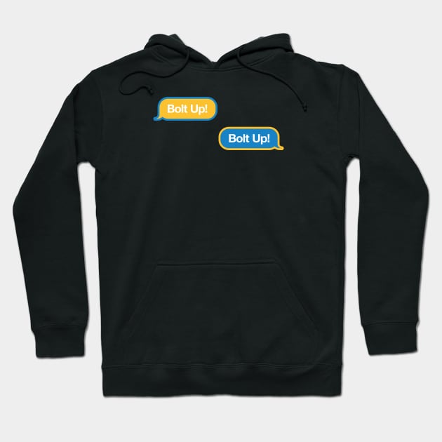 Bolt Up Text Message Hoodie by Rad Love